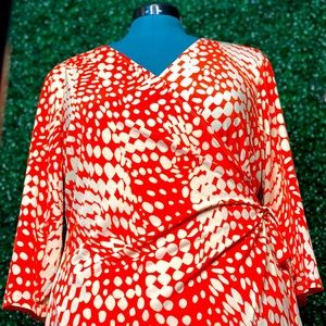 Cato-Polka Dot Wrap Dress